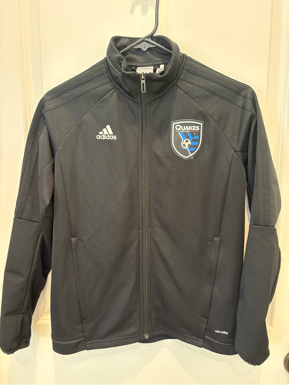 Adidas San Jose Earthquakes Quakes ClimaLite Soccer Jacket Youth M